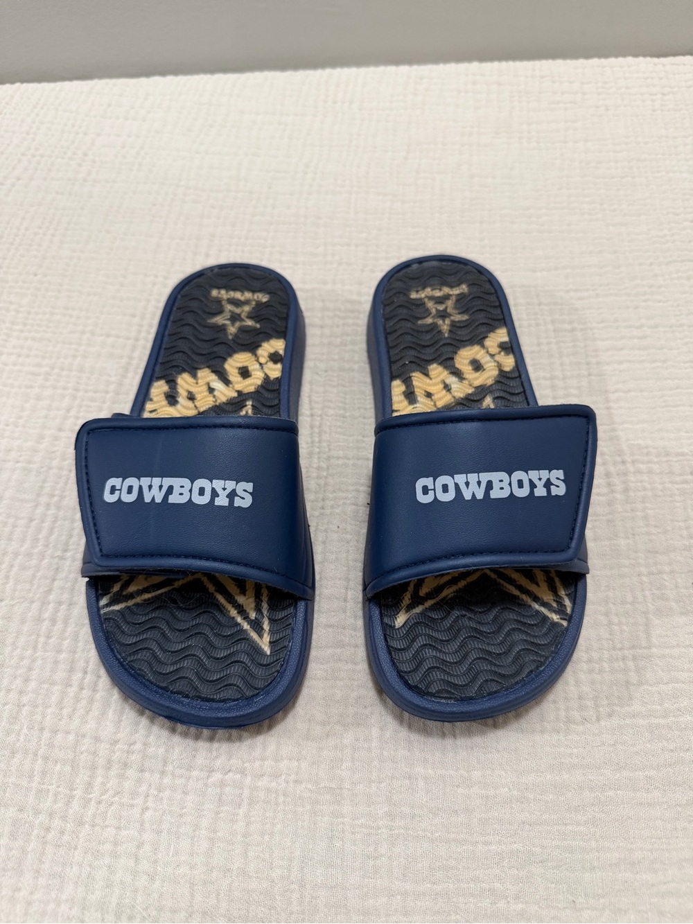 NFL Cowboys Kids Navy Slide Sandals